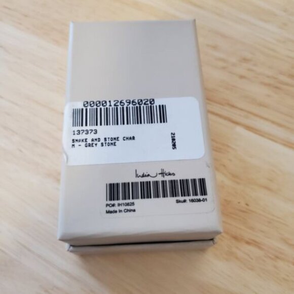 India Hicks Snake & Stone Charm, Grey Stone NIB Retired Item NEW - Picture 4 of 4